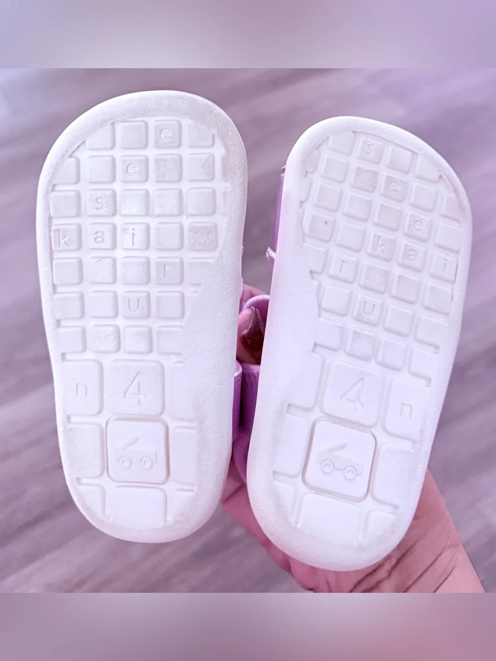 Girls' Pink Metallic Strap Sandals - Kids